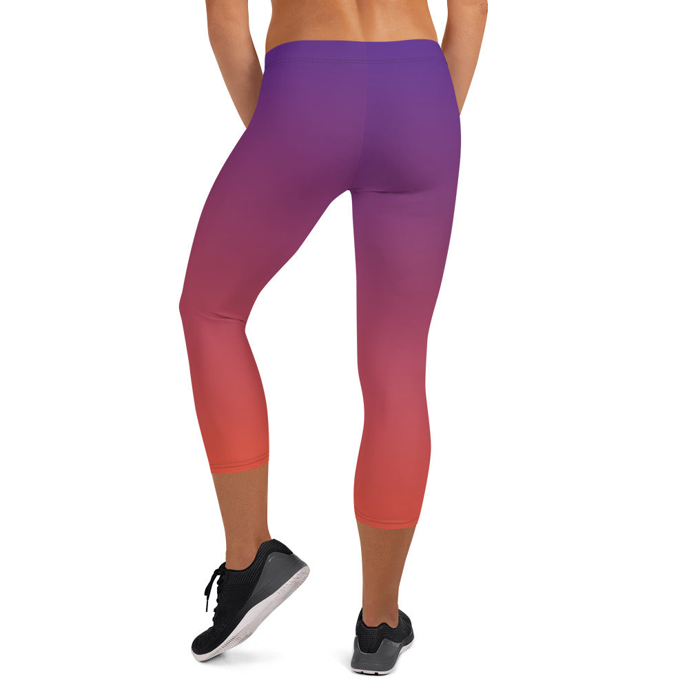 Peach Delight FLAKOUT Sport Women's Capri Leggings - FLAKOUT