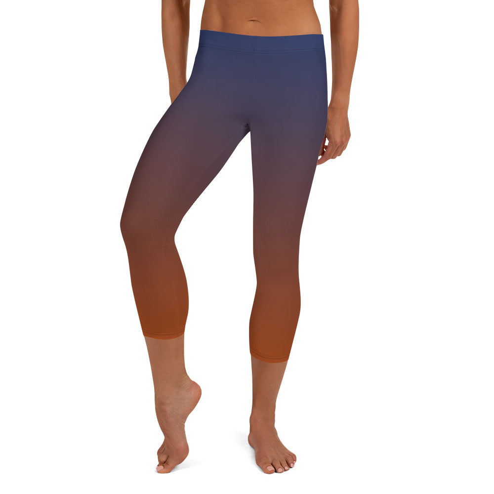 Ocean Bonfire Women's Capri Leggings - FLAKOUT