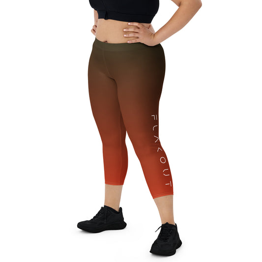 Sangria Noir Women's Capri Leggings - FLAKOUT