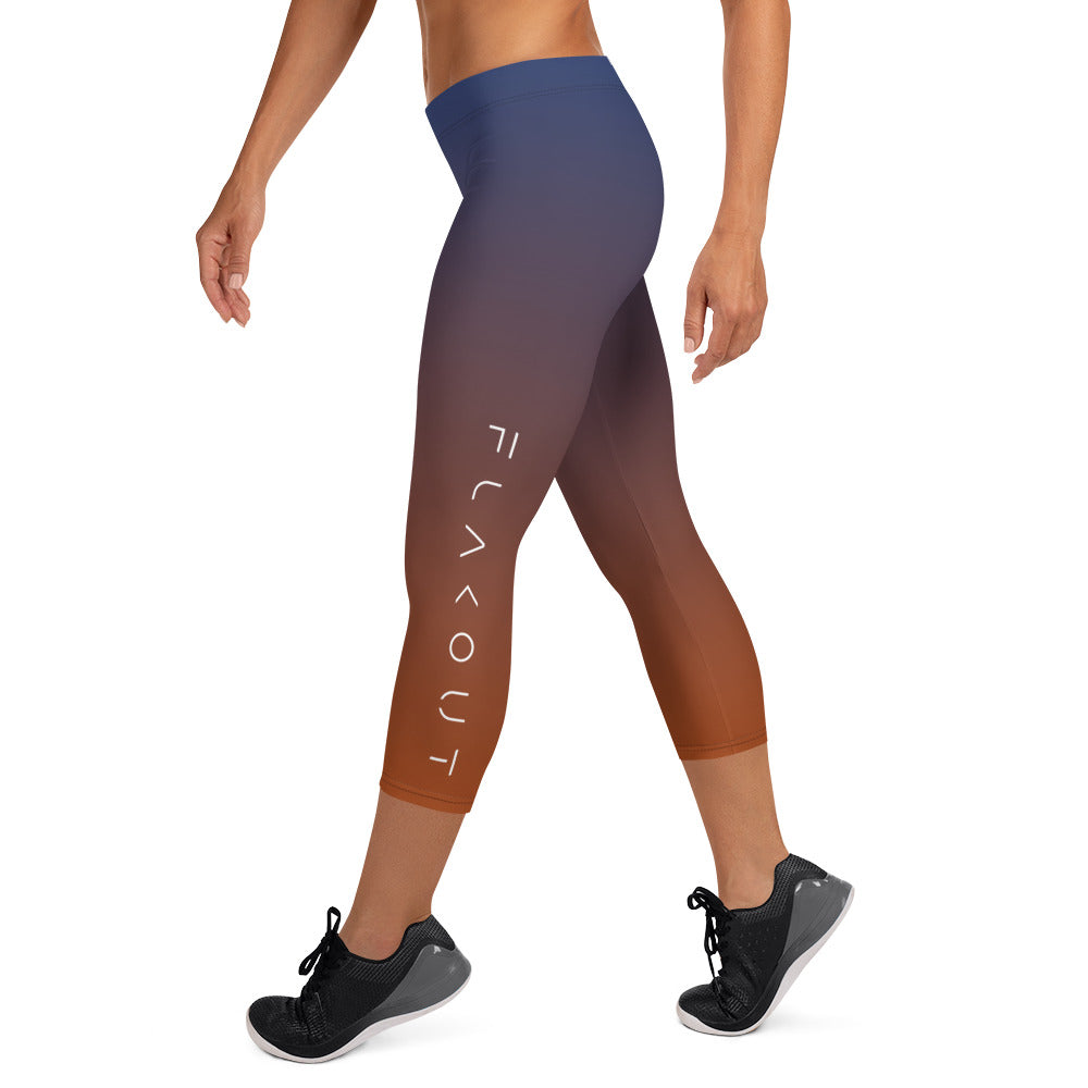 Ocean Bonfire Women's Capri Leggings - FLAKOUT