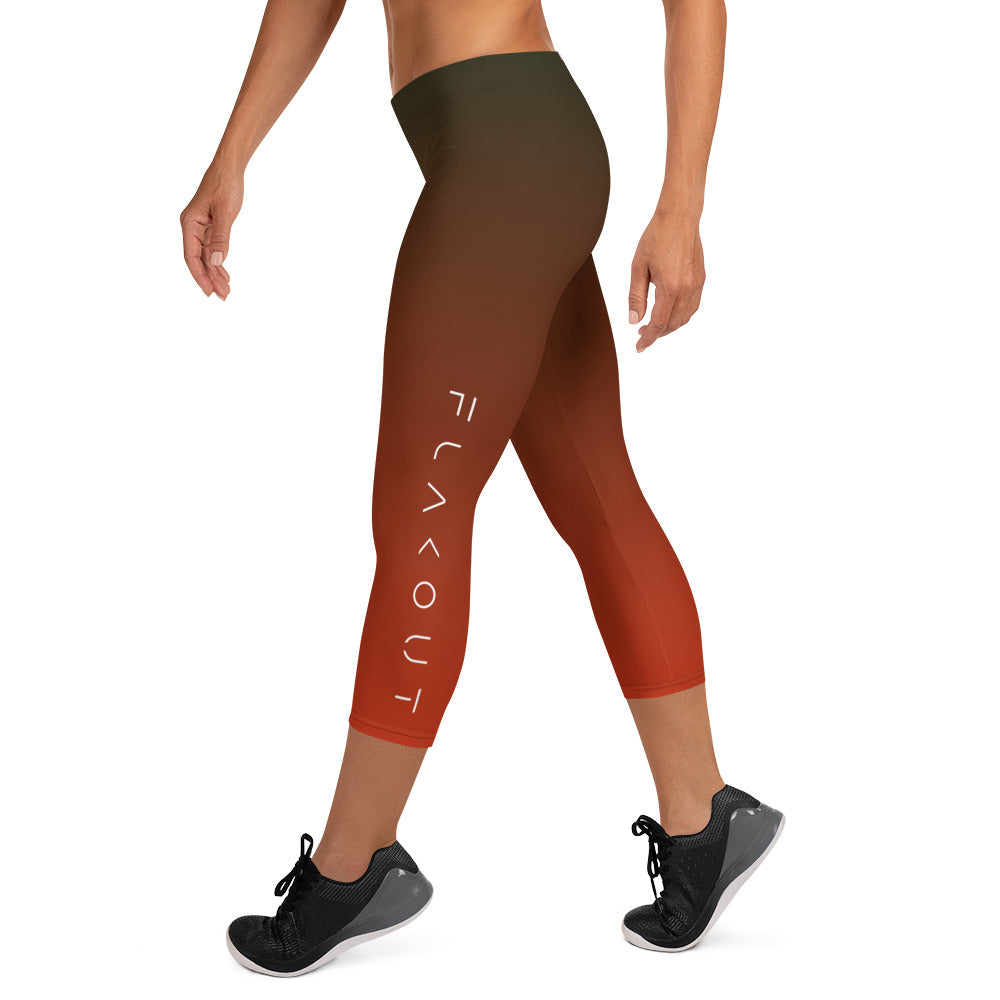 Sangria Noir Women's Capri Leggings - FLAKOUT