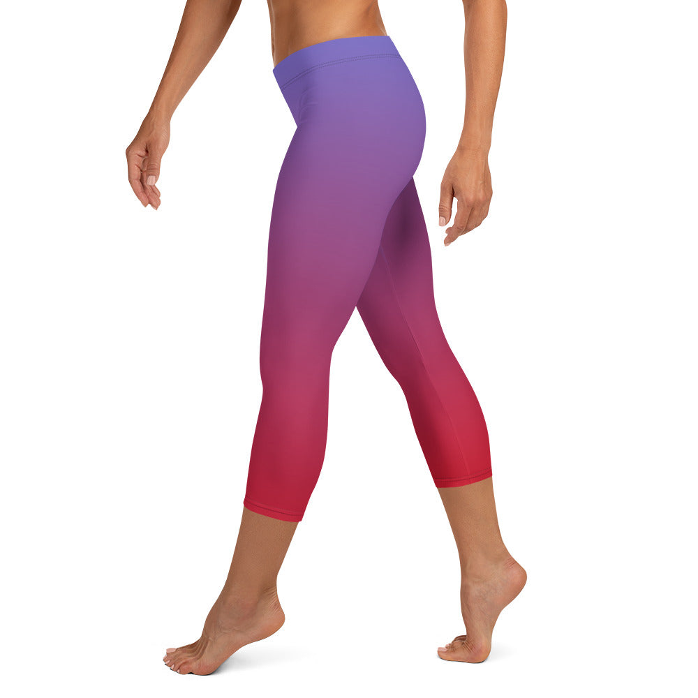 Cobalt Crescendo FLAKOUT Sport Women's Capri Leggings - FLAKOUT