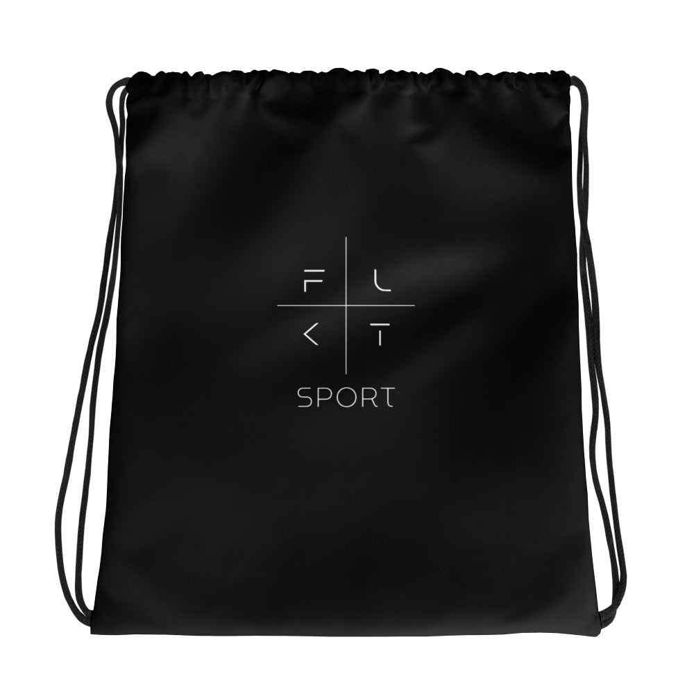 FLAKOUT Sport Unisex Drawstring Bag - Black - FLAKOUT