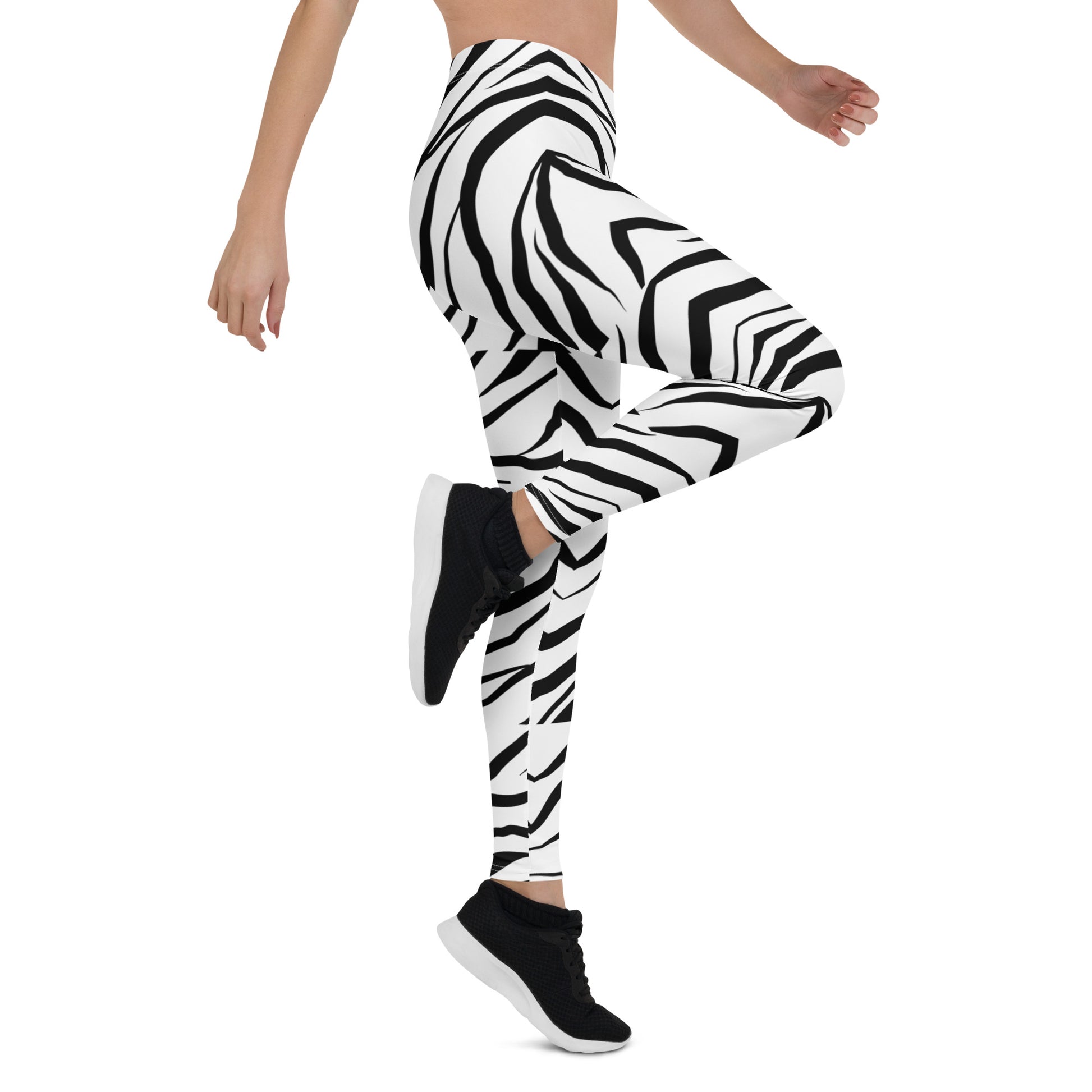 Striped Zebra Vibrance Women's Leggings - FLAKOUT