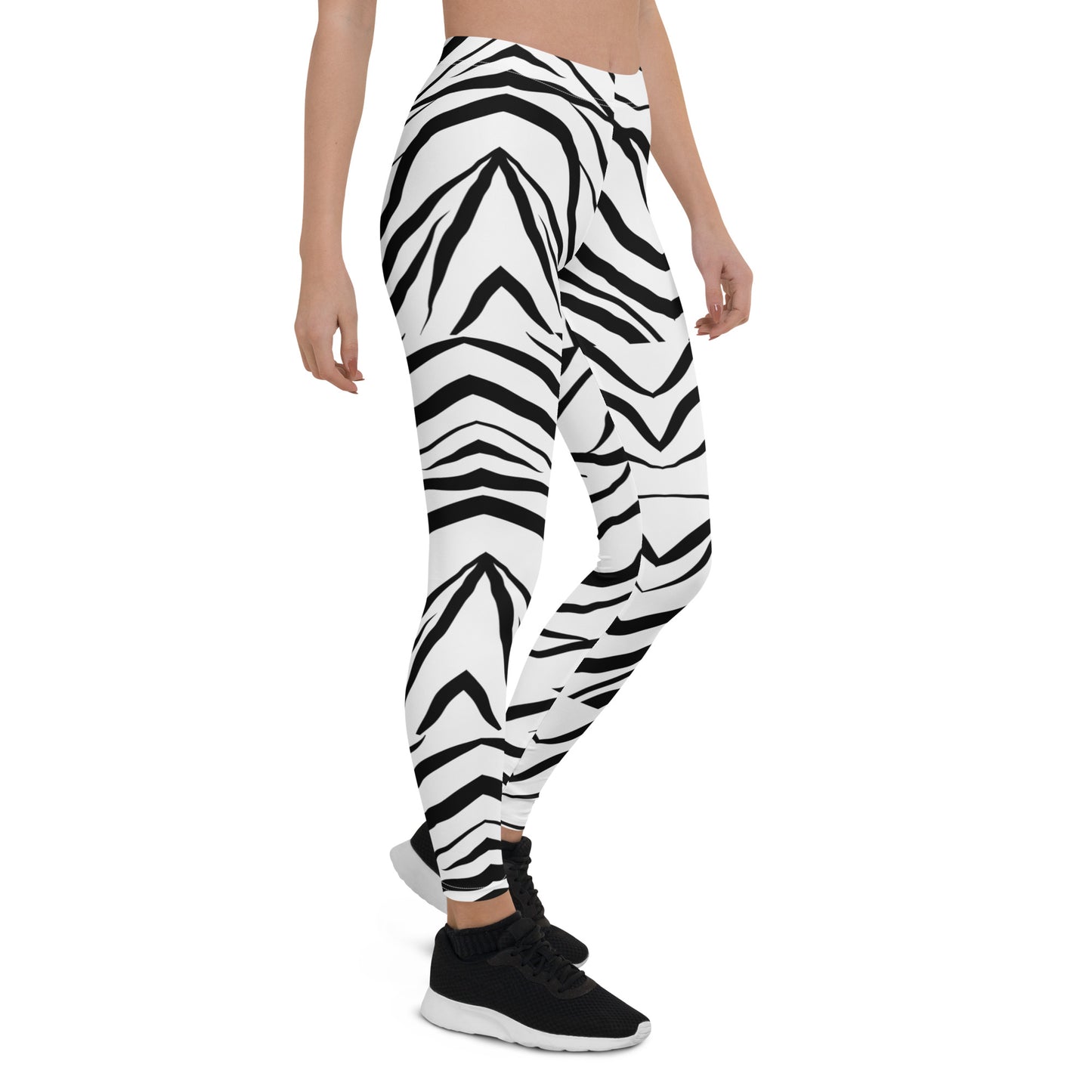 Striped Zebra Vibrance Women's Leggings - FLAKOUT