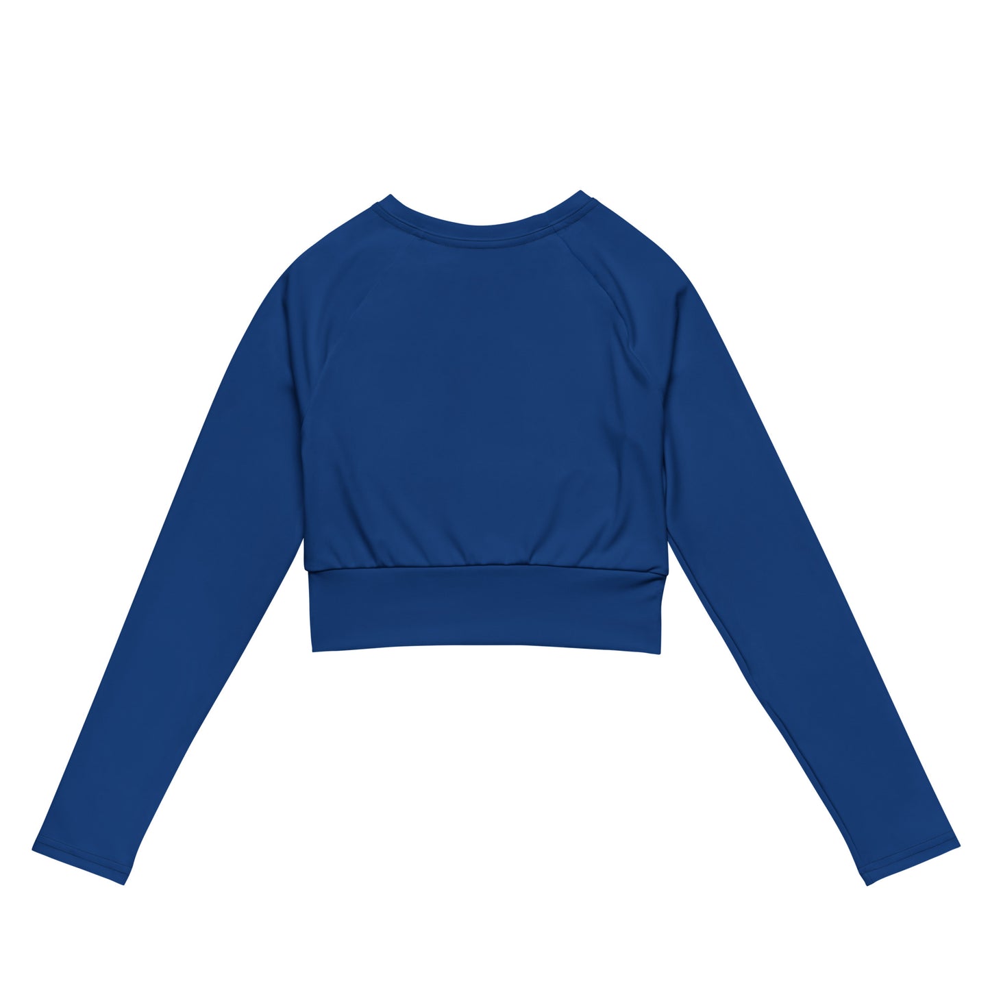 Women's Recycled Long-sleeve Crop Top - Dark Cerulean