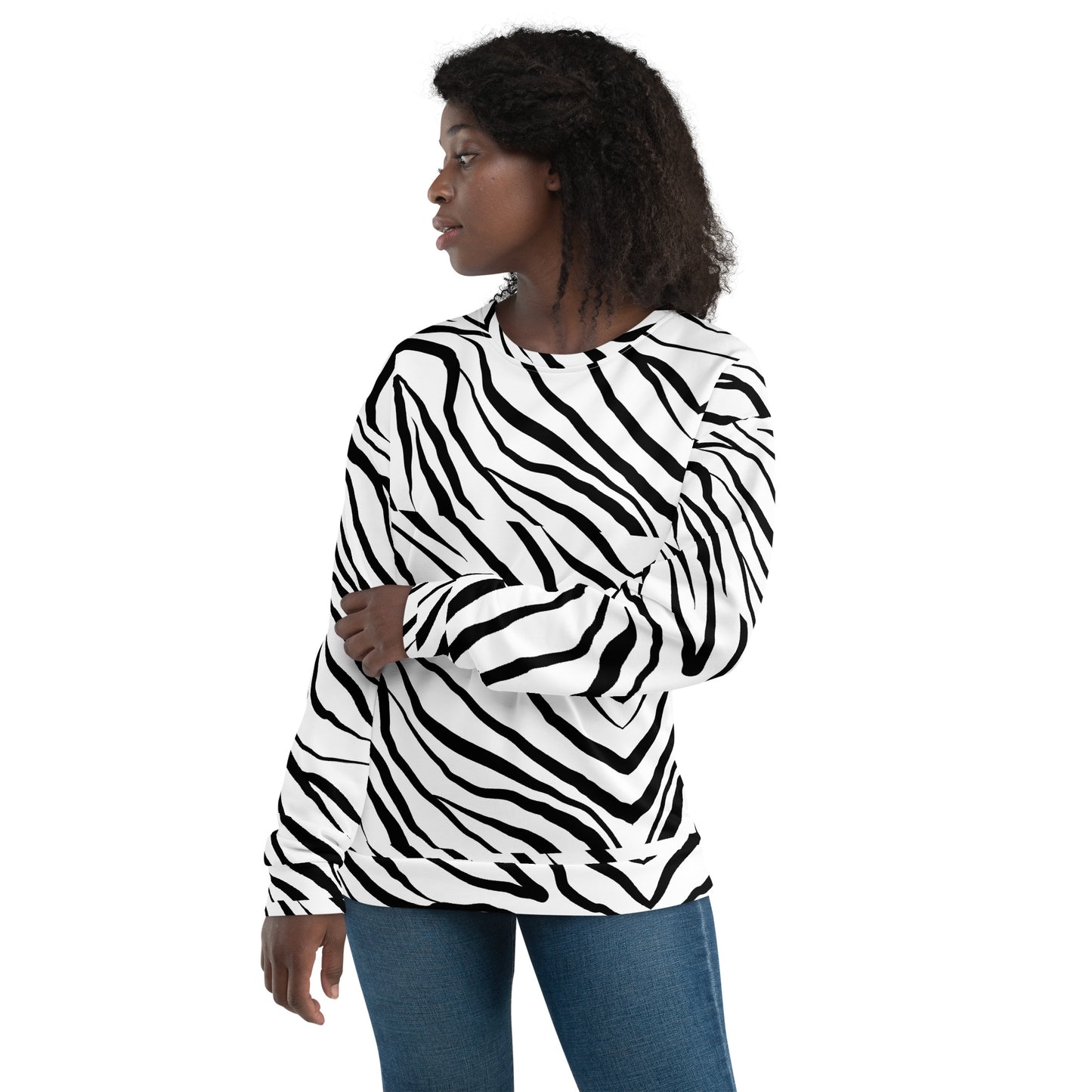 Striped Zebra Vibrance Sweatshirt - FLAKOUT