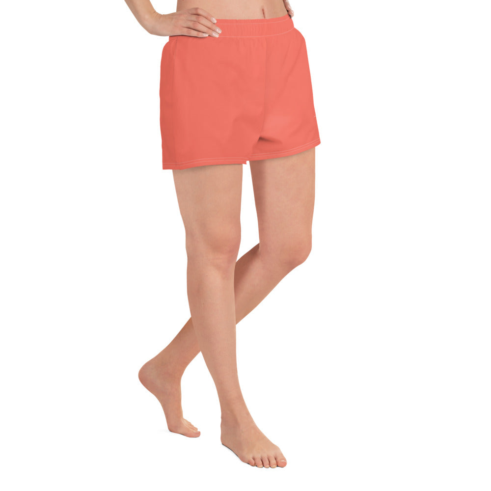 FLAKOUT Sport Coral Crush Women’s Recycled Athletic Shorts - FLAKOUT