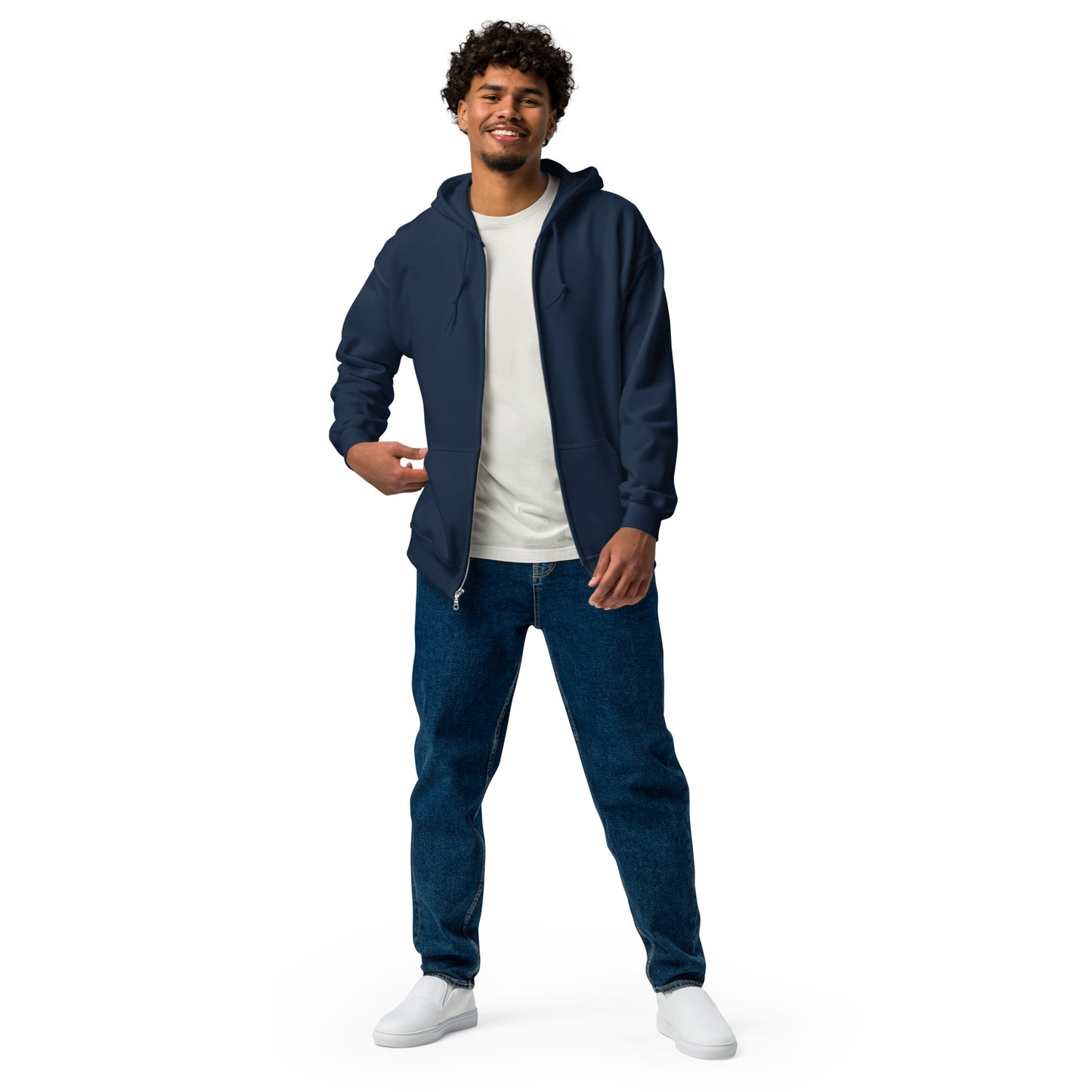 Streetwise Urbanity Heavy Harmony Fusion Zip Hoodie - Navy - FLAKOUT