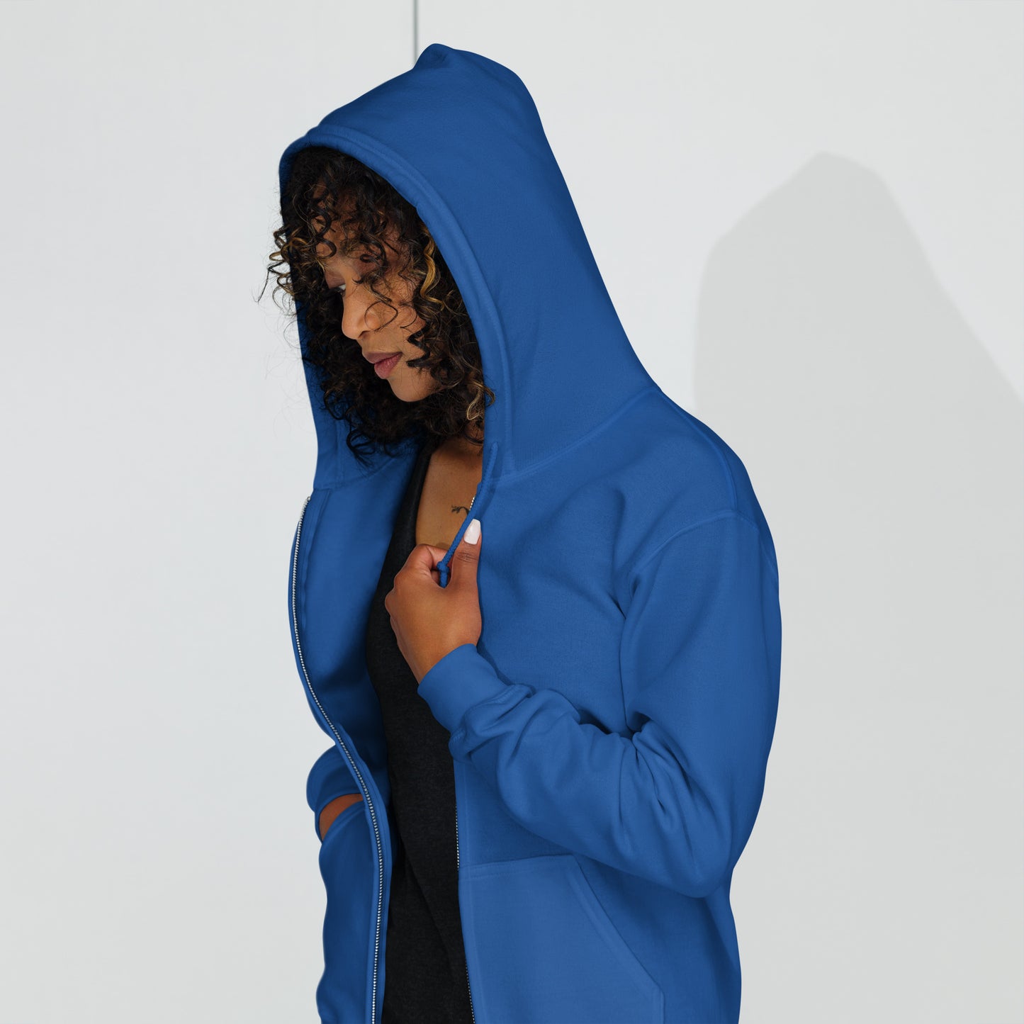 Nebuluxe Brilliance Heavy Harmony Fusion Zip Hoodie - Royal - FLAKOUT