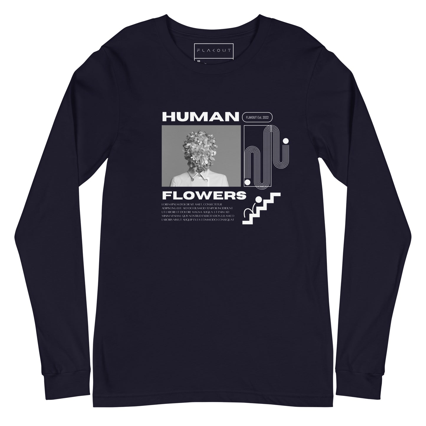 Human Flowers Floral Blooming Long Sleeve Tee - FLAKOUT