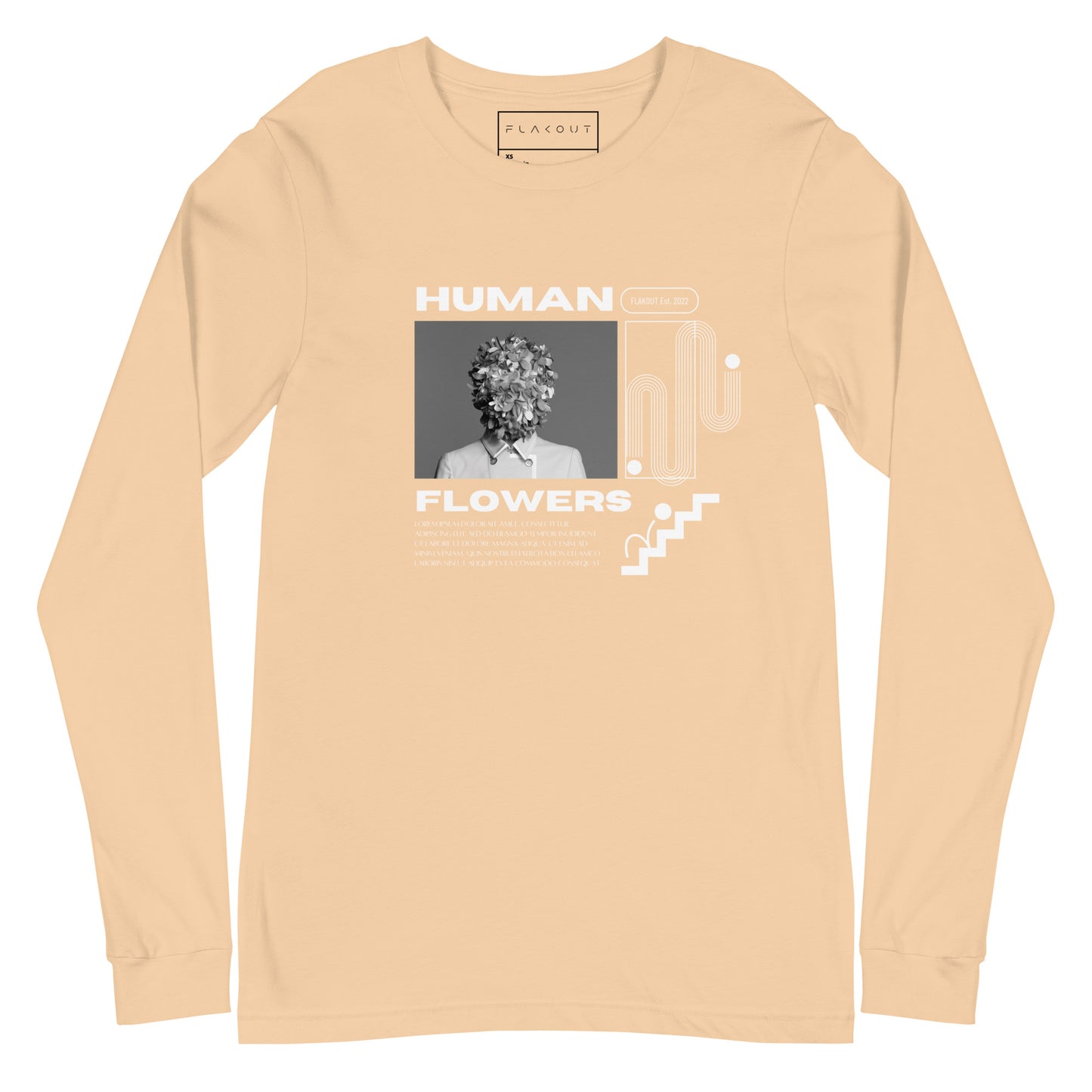 Human Flowers Floral Blooming Long Sleeve Tee - FLAKOUT