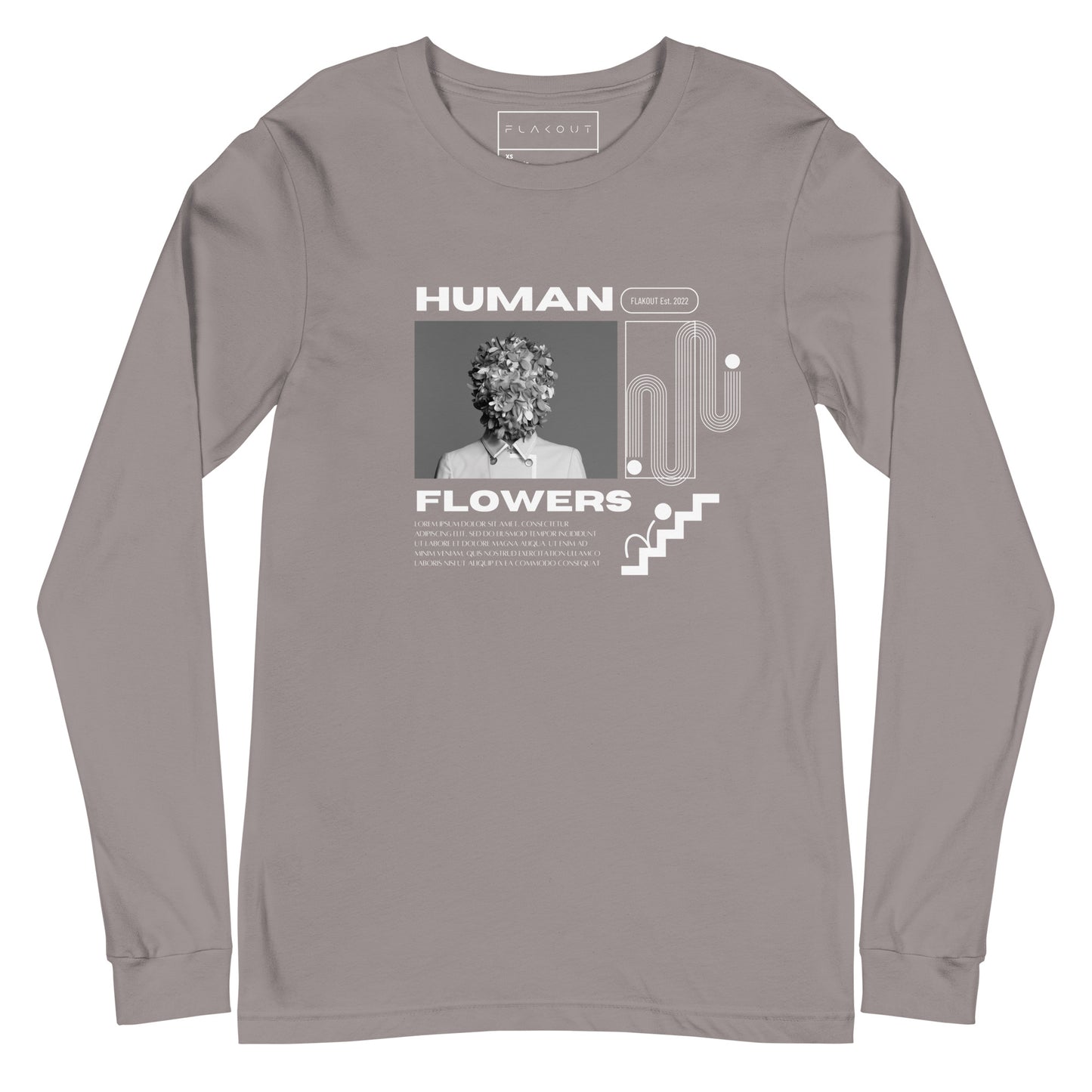 Human Flowers Floral Blooming Long Sleeve Tee - FLAKOUT