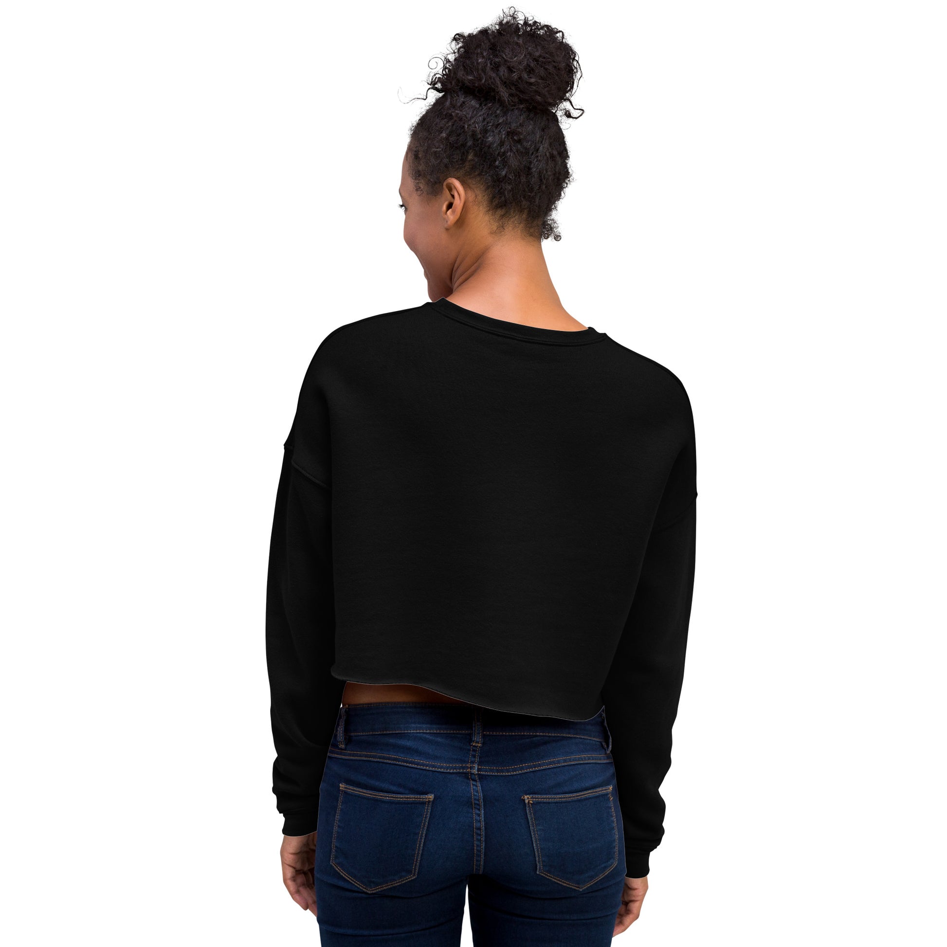 Divine Grace Blessed Women's Crop Sweatshirt - Black - FLAKOUT