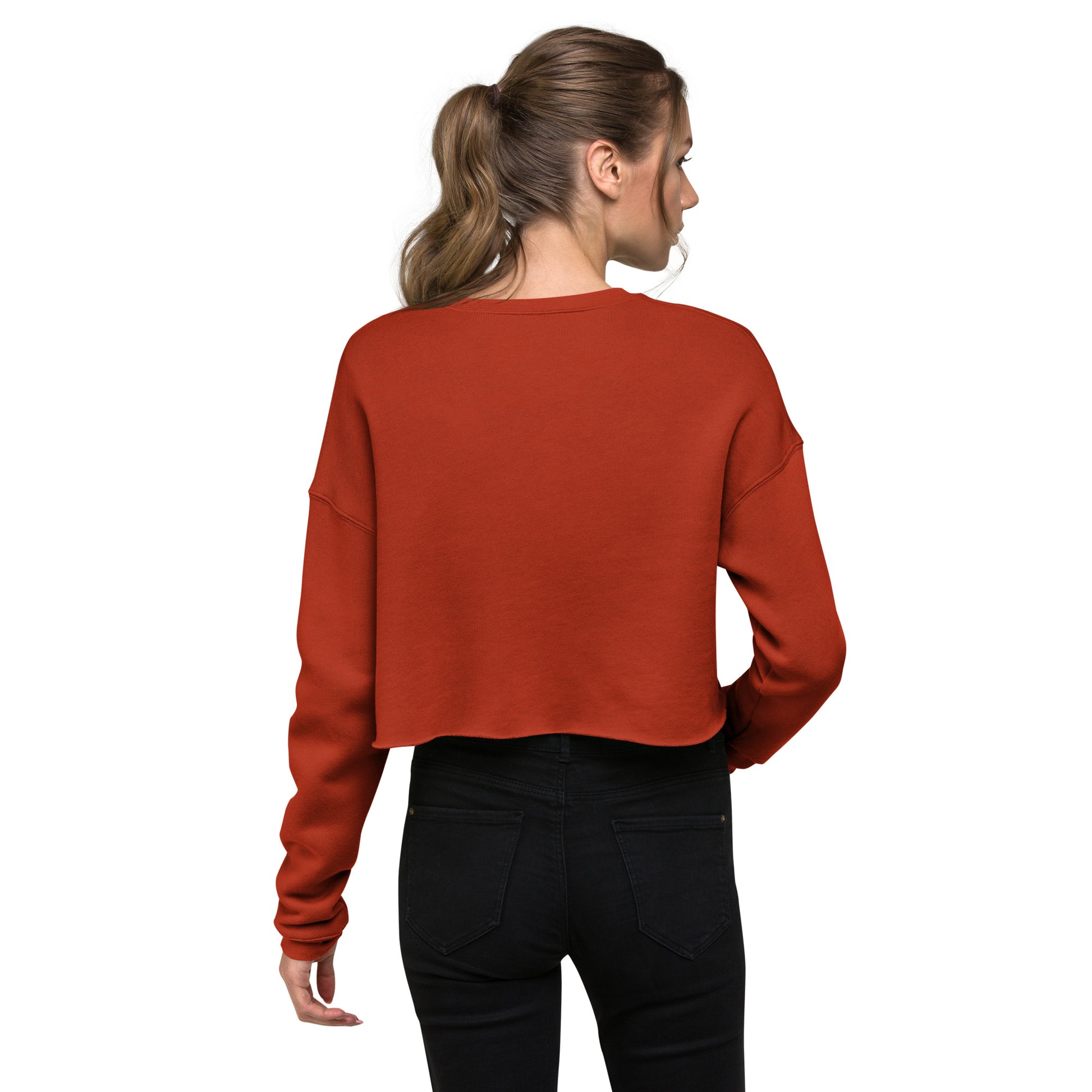 Nebuluxe Brilliance Women's Crop Sweatshirt - Brick - FLAKOUT