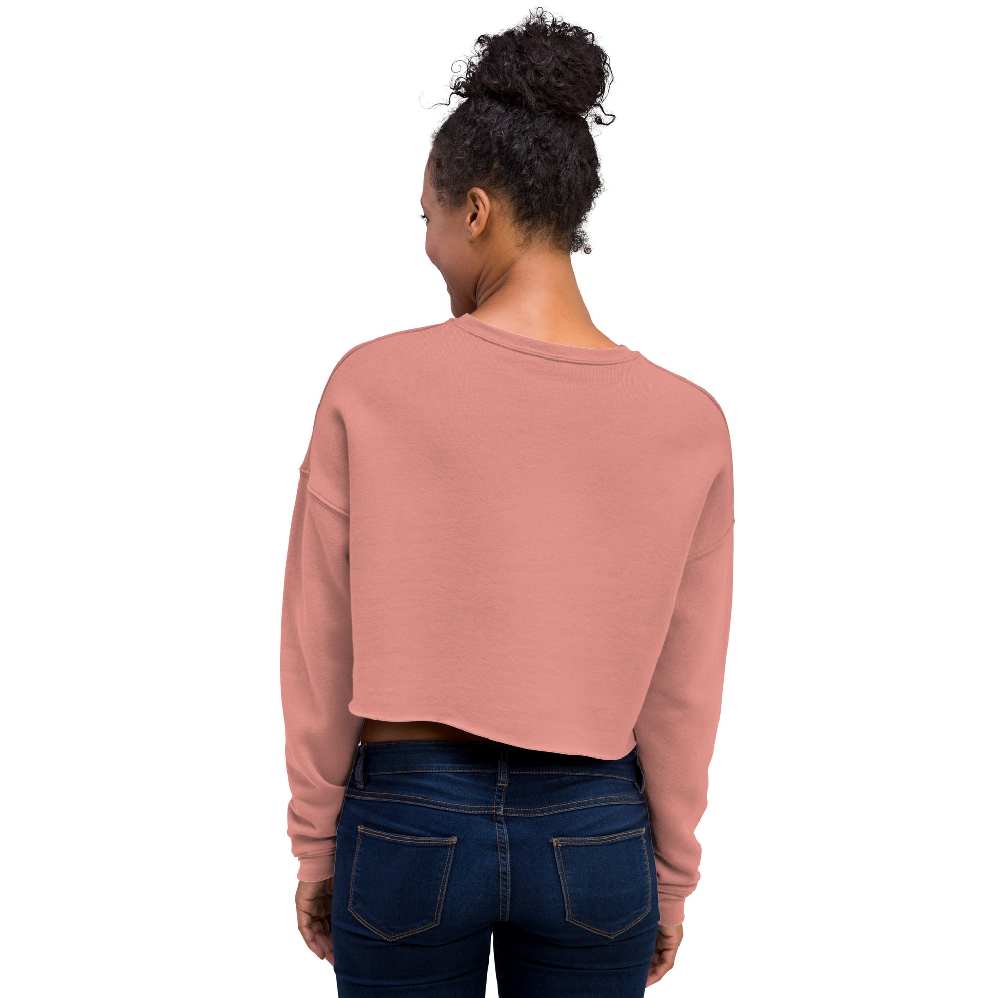 Violet Veil Of Oblivion Women's Crop Sweatshirt - Mauve - FLAKOUT