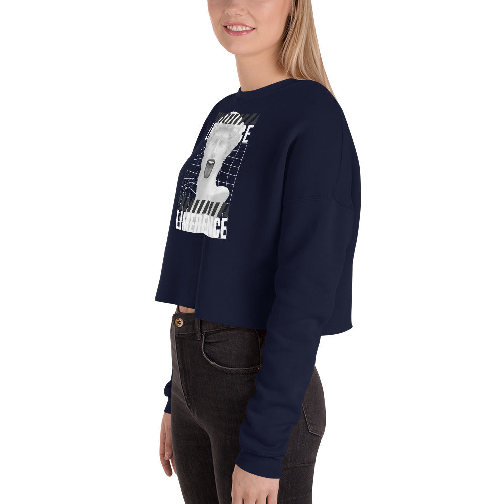 Limerence Women's Crop Sweatshirt - Navy - FLAKOUT