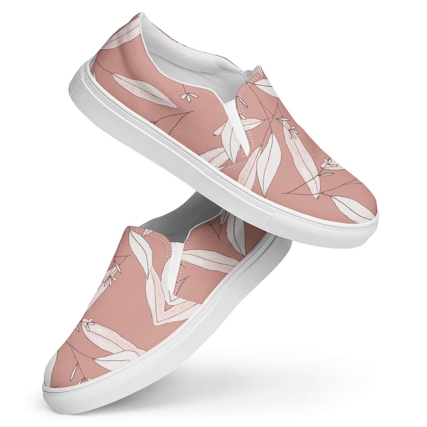 Feathered Finesse Women's Slip-On Canvas Shoes - FLAKOUT