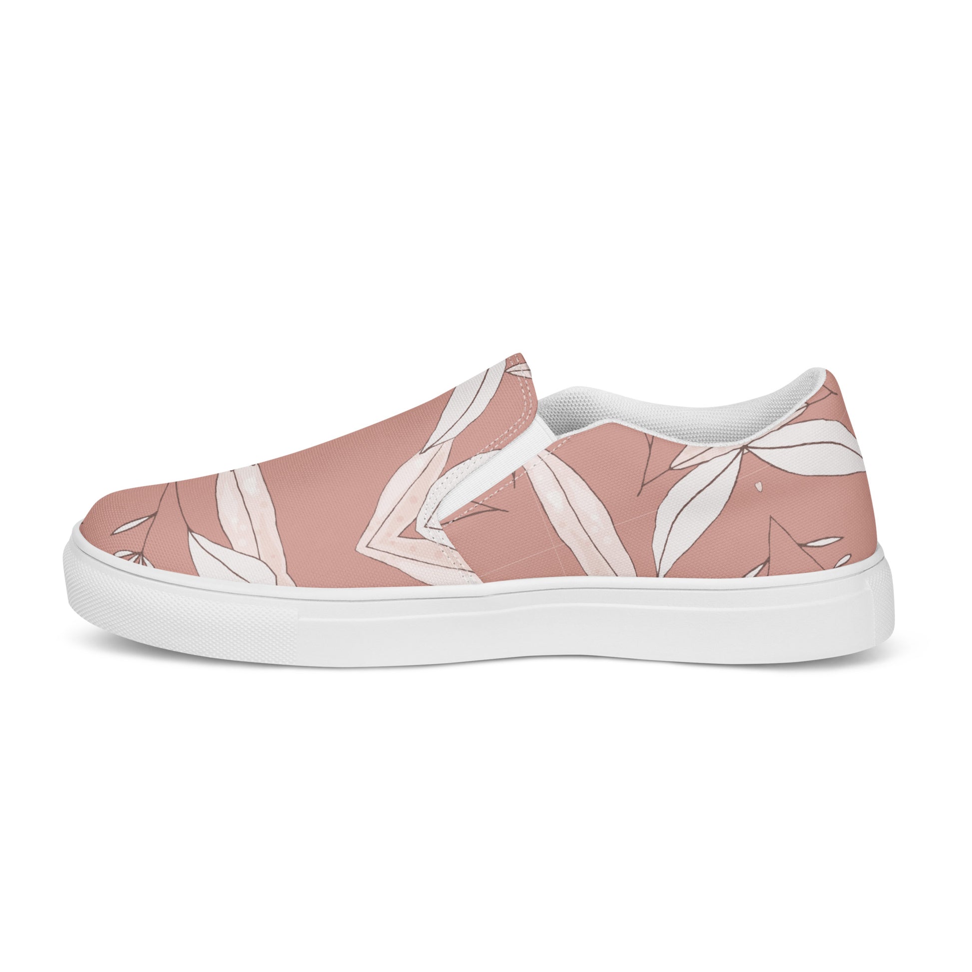 Feathered Finesse Women's Slip-On Canvas Shoes - FLAKOUT