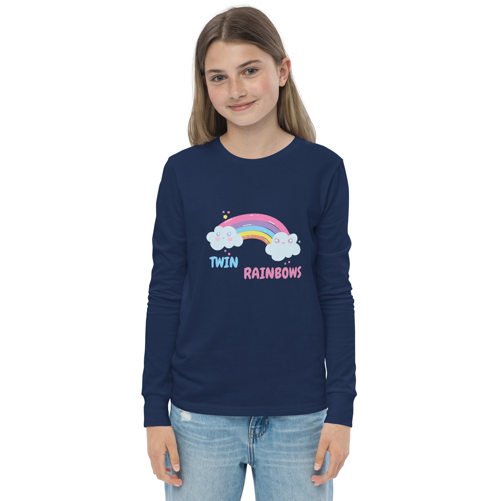 Twin Rainbows Girl's Long Sleeve Tee - FLAKOUT