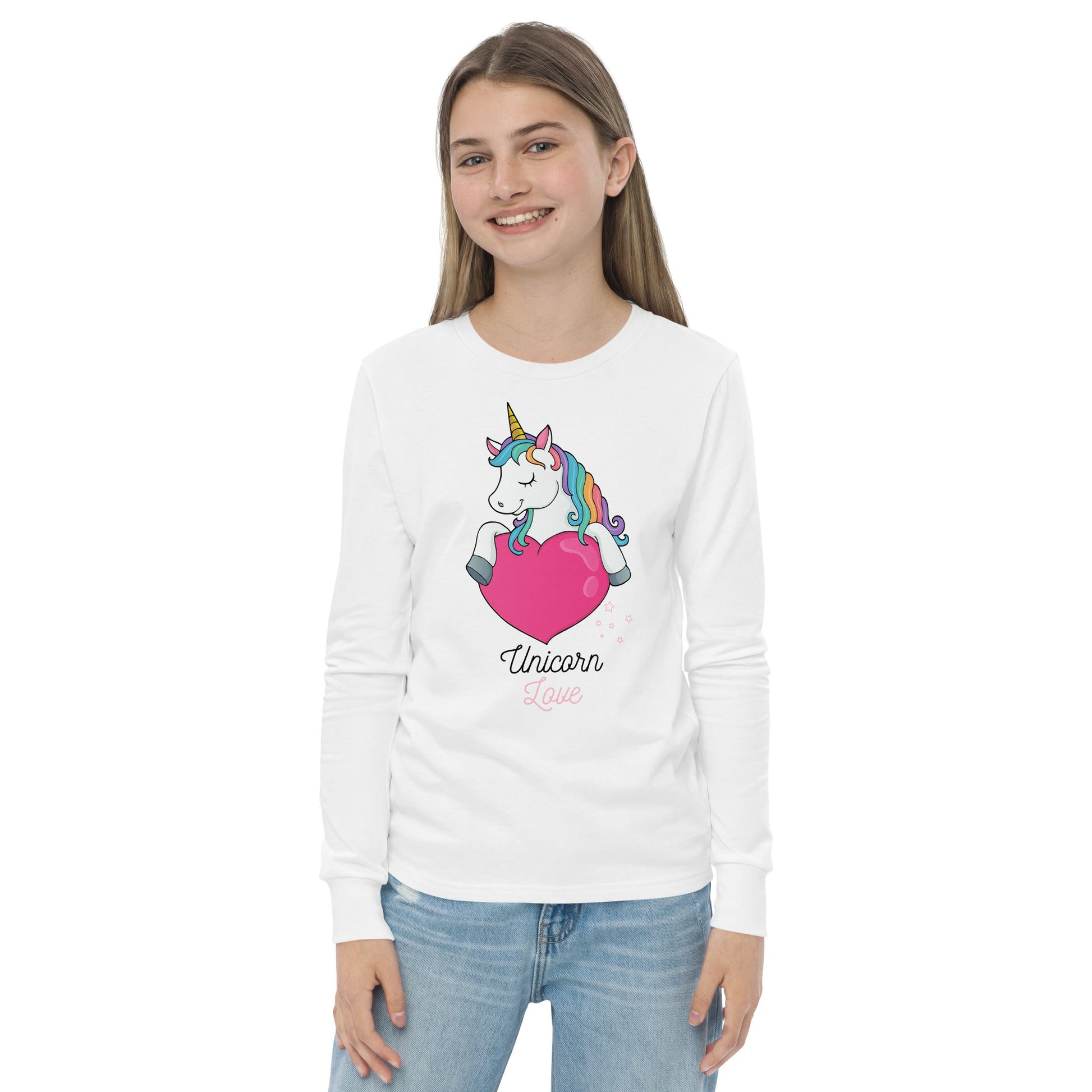 Unicorn Love Girl's Long Sleeve Tee - FLAKOUT