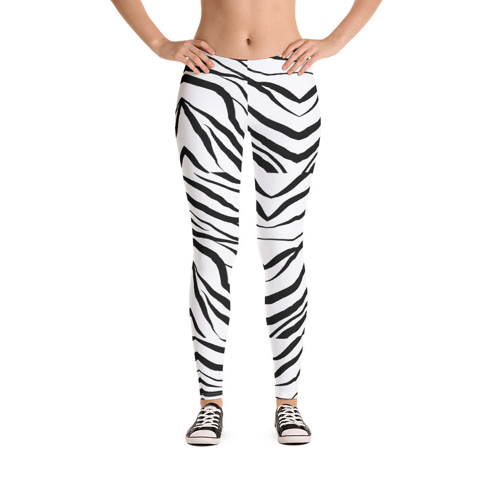 Striped Zebra Vibrance Women's Leggings - FLAKOUT