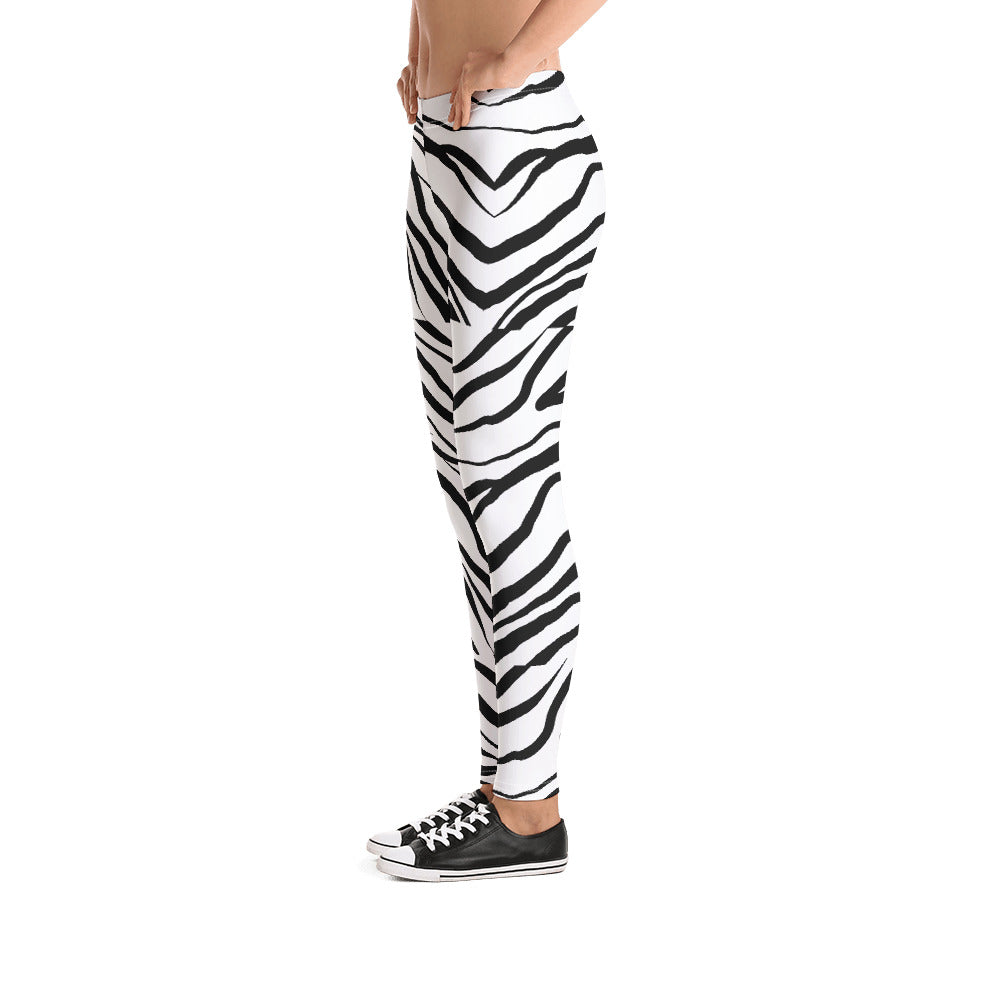 Striped Zebra Vibrance Women's Leggings - FLAKOUT