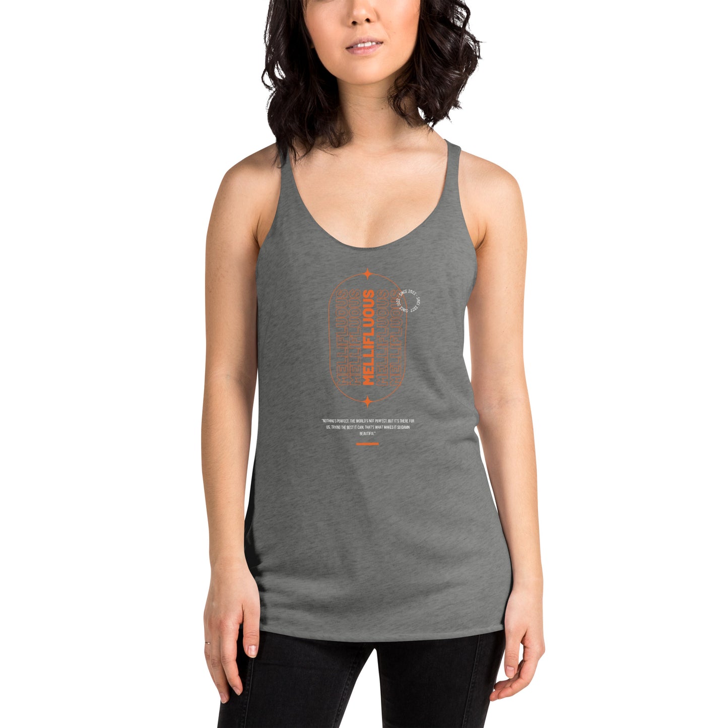 Tranquil Mellifluous Attire Women's Racerback Tank - FLAKOUT